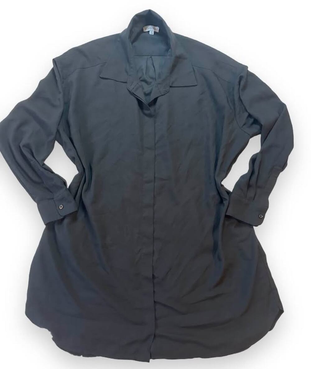 Gianni Bini Black Long Sleeve Shirt Dress Size Large